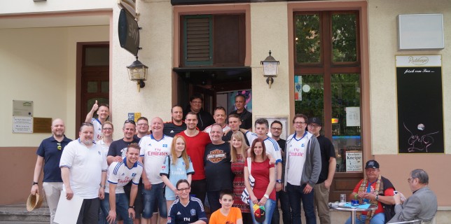 Pierre-Michel Lasogga und Berliner HSV-Fans